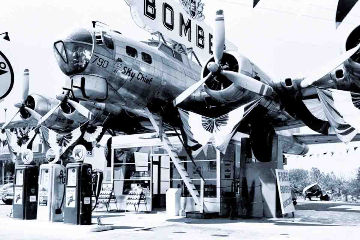 A World War II Flying Fortress Was Made into the 'Gas Station